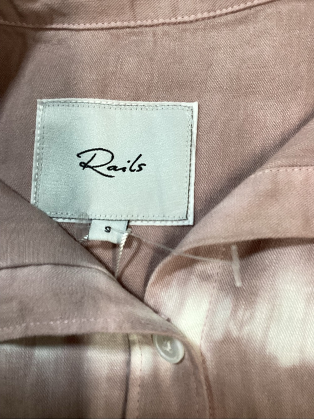 Rails Men's Dusty Rose Tie-Dye Button-Down Shirt - Picture 3 of 5